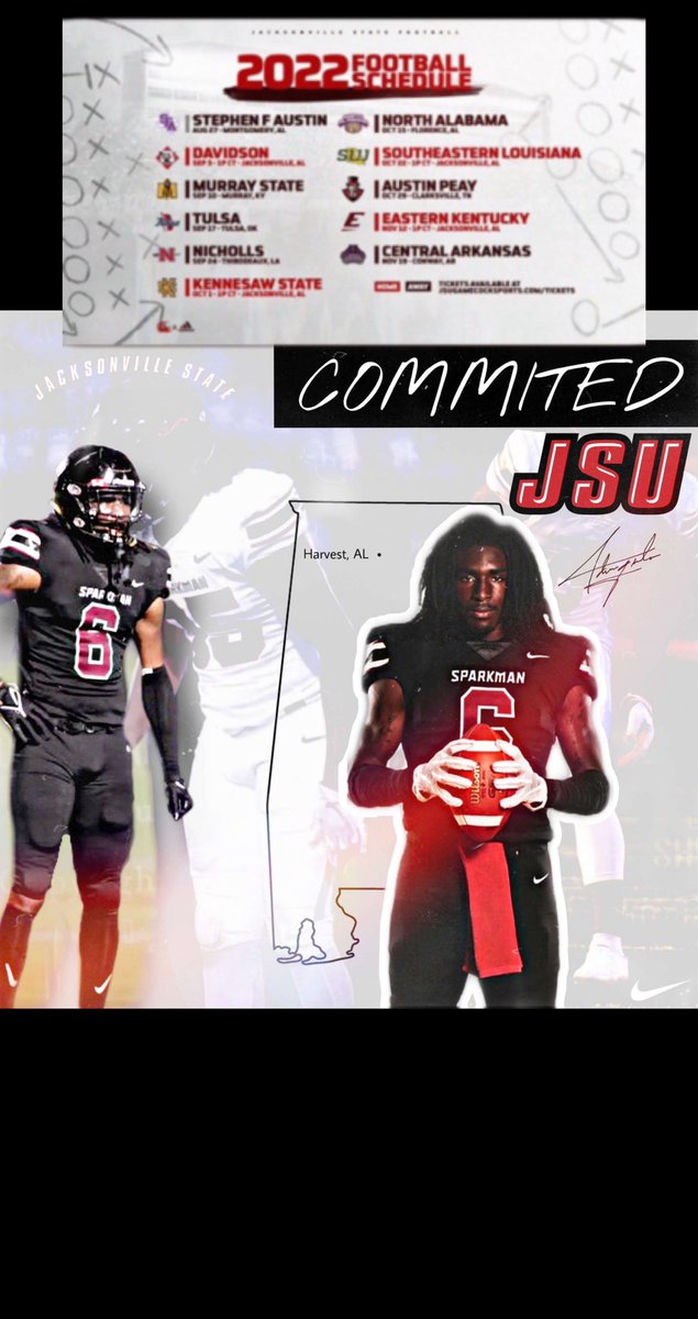 COMMITTED‼️🔒 <a href="/RealCoachRod/">Rich Rodriguez</a> <a href="/coach_willgreen/">William Green</a> <a href="/CoachZAlley/">Coach Zac Alley</a> <a href="/JSUGamecockFB/">Jacksonville State Football</a> @LTrain51 <a href="/AL7AFootball/">Alabama6AFootball</a>