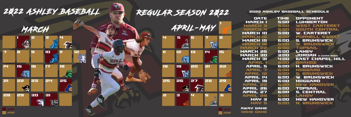 2022 Screaming Eagle Varsity Baseball Schedule