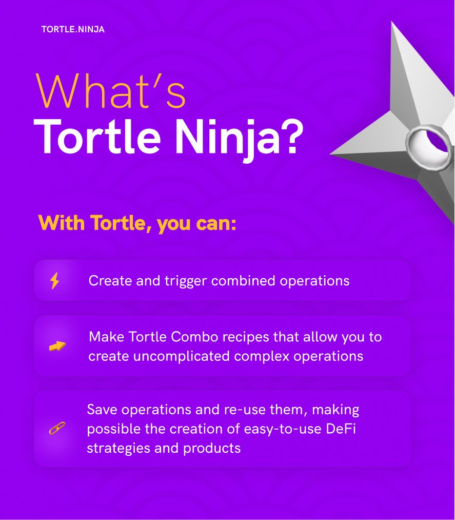 AutoLayer's tweet photo. #TortleNinja is a NoCode DeFi framework built on #Fantom that allows users to create combined strategies and operate like a pro 🤟

🔗 Create #DeFi operations linking nodes and defining a strategy.

✂️ Split, create a limit, stop-loss orders, and even more complex strategies. https://t.co/WkuHDIn6bf