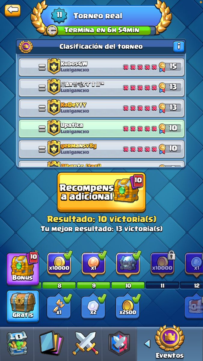 upatica1's tweet image. Humildemente en el torneo real🥺