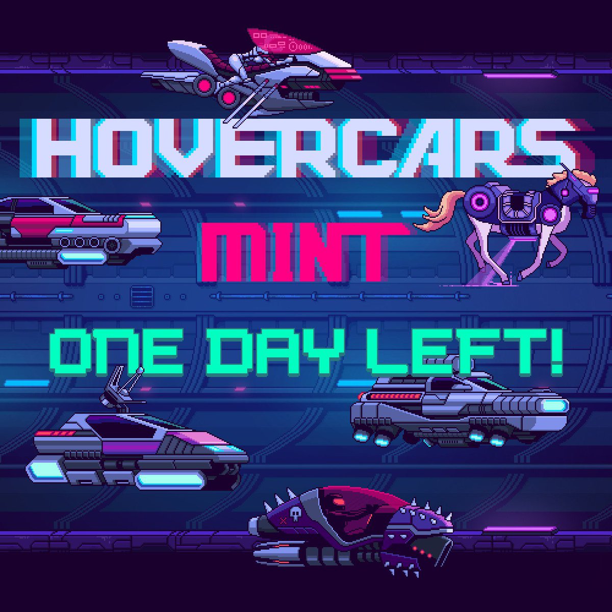 Animetas1's tweet image. There is only ONE day left to claim your Animetas Hovercar! 🏎 #hoverblast 

We are giving away a free Hovercar to someone who: 
- RT and LIKES! 
- Tag TWO Friends! 
- Follow @Animetas1