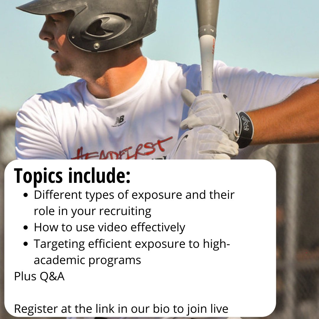 HeadfirstHRoll's tweet photo. Part 2 of our recruiting webinar series is TOMORROW night (Wed, Feb. 23) @ 7pm ET.
Register at the link below to learn more about #baseballrecruiting.
https://t.co/uOM8kLIgc7
#recruitingchatter #NCAAbaseball https://t.co/mjdeOYPYrv