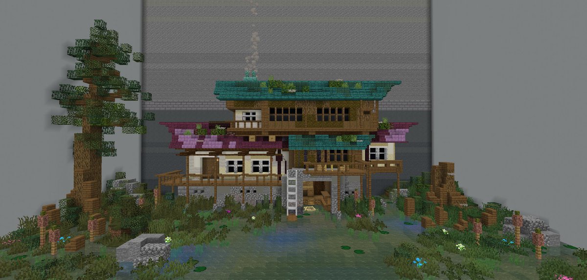 Sleacky1's tweet image. Greetings to you all! I present you our new production on the theme of swamps. Built with @_Notebox  a big thank you to him!
Built on @BuildersRefuge 

#Minecraft #minecraft建築コミュ