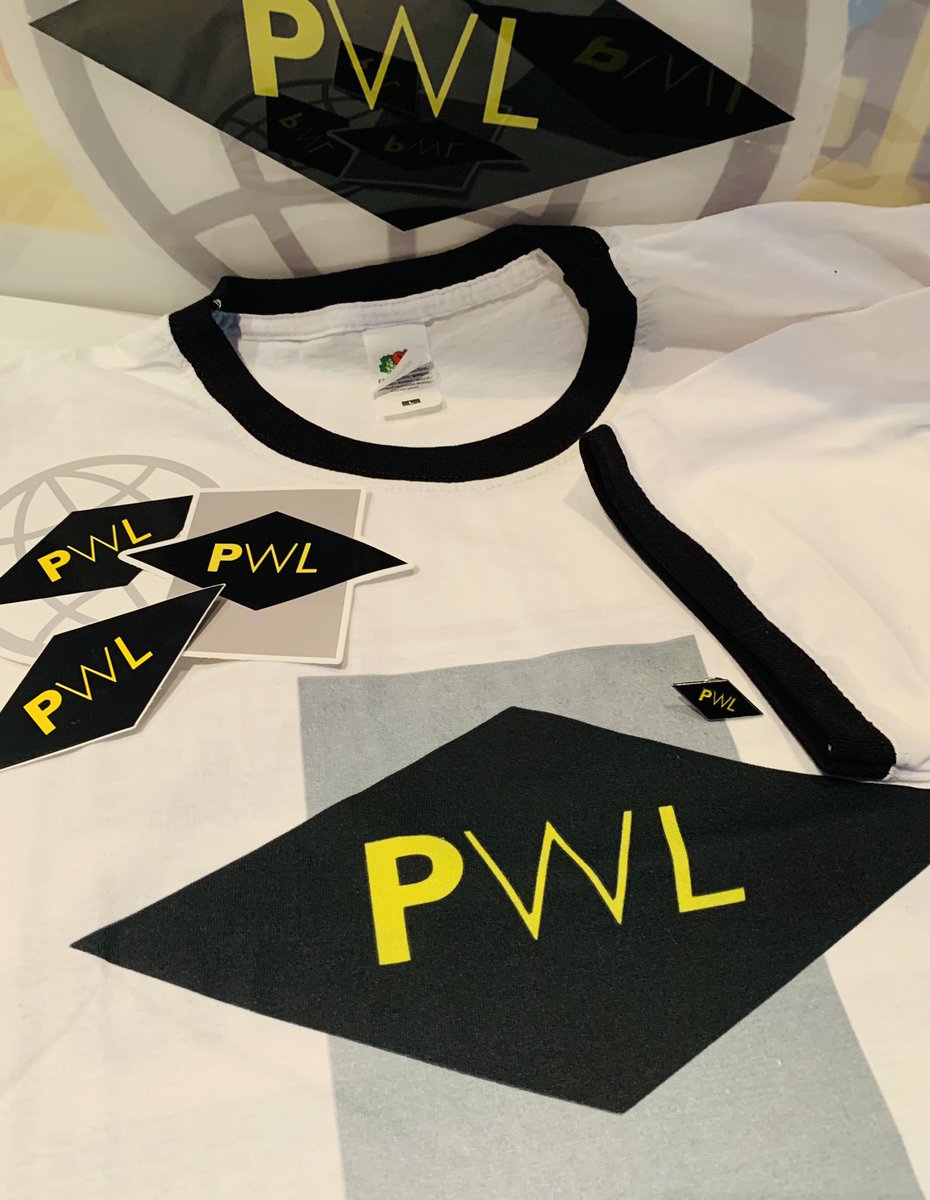 Time for another giveaway to celebrate 35 years of PWL Records! To be in with the chance of winning this t-shirt (size L), some stickers &amp; our sought-after <a href="/PWLHitFactory/">PWL The Hit Factory</a> enamel badge, please just follow us, retweet this post &amp; add #PWLRecords35 in the comments below! Good luck!