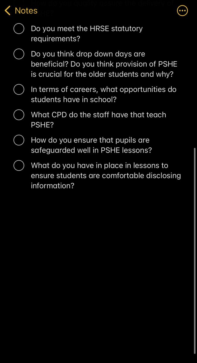 *Ofsted* PSHE Lead 45-min Meeting: what we were asked (not a deep dive!)

… I’ve tried to collate together, from memory, the things I was asked. If this helps one other person then ☺️

#PSHE #OfstedQuestions #ExampleQuestions @PSHEassociation