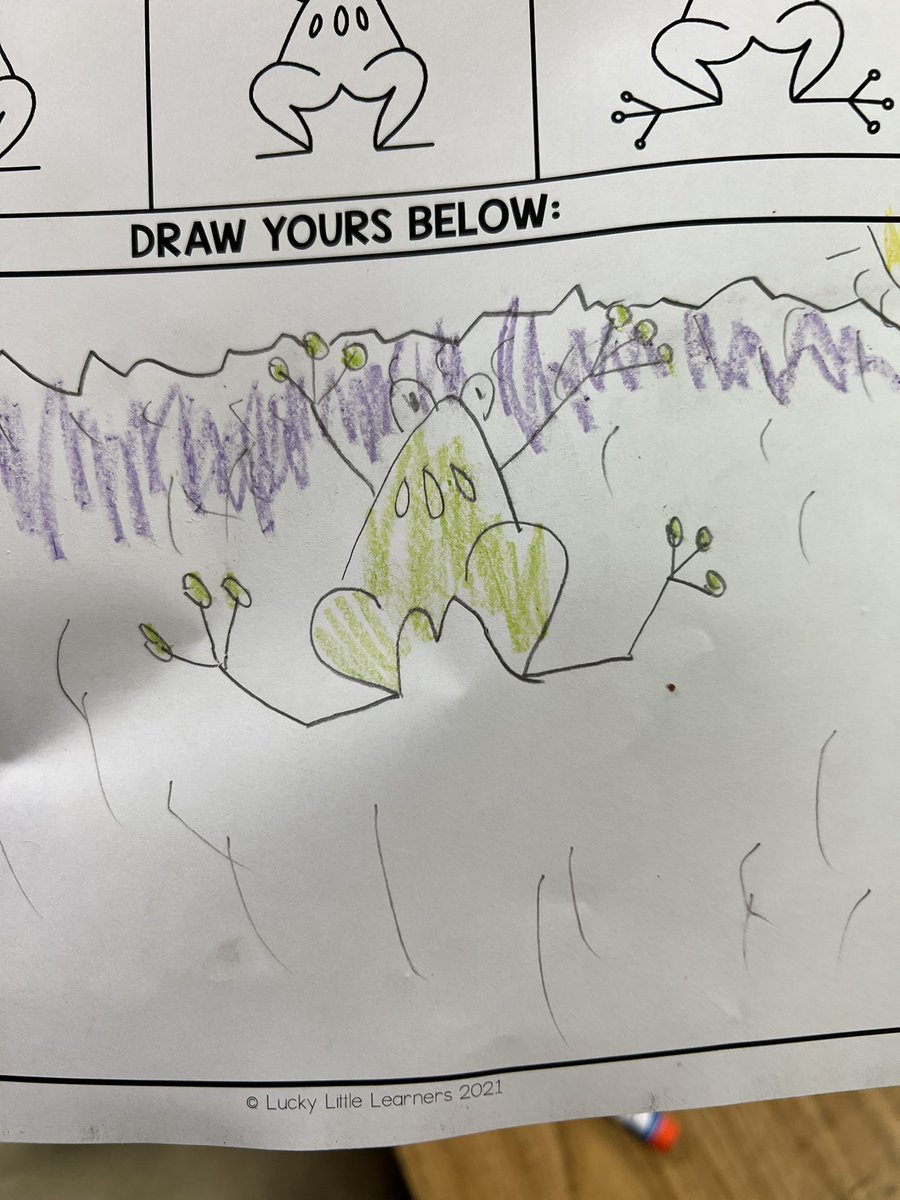 Next we drew a frog using two 2s! <a href="/SemmesElem/">Semmes Elementary</a> <a href="/jenniferfetner/">Jennifer Fetner</a>