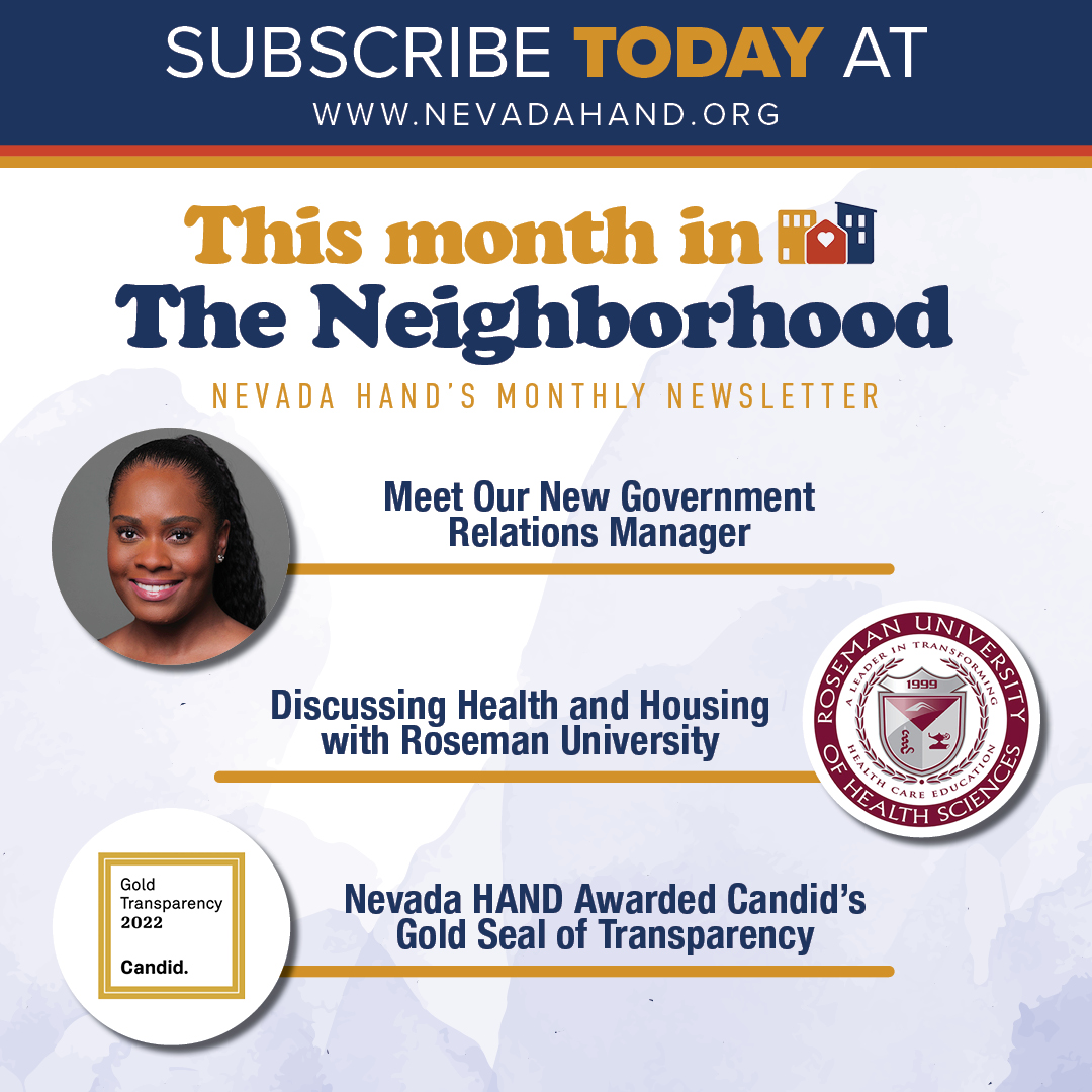 In February's edition of The Neighborhood, we introduce our new Government Relations Manager, recap a health and housing discussion with @RosemanMedicine, and talk about our newest award! Subscribe today at nevadahand.org.📨 #morethanahome #affordablehousing #newsletter