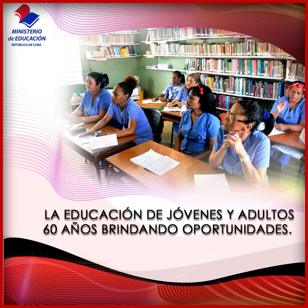 24 de febrero: Aniversario 60 de la creación del subsistema de la Educación de Jóvenes y Adultos en #Cuba mined.gob.cu/24-de-febrero-… #CubaMined