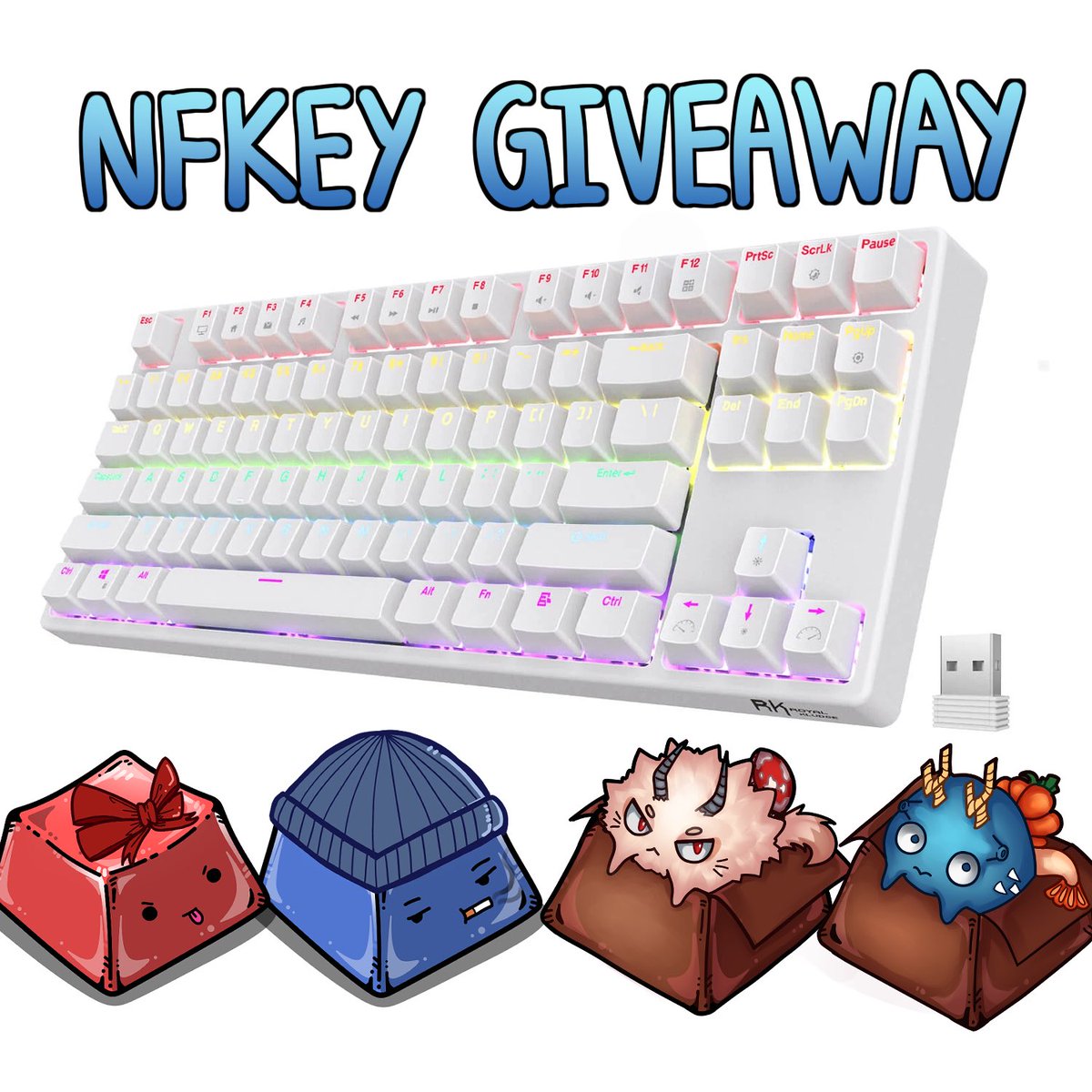 nf_key's tweet photo. 🚨HOLDER #GIVEAWAY🚨We will be giving away 1 Royal Kludge RK87 keyboard to holders and 1 free @SCUMBAGS_NFT to anyone who RT this tweet and follows both accounts! 

Giveaway ends in 3 days! Will be randomly choosing the winner through our mint list. #solana  SO COME ON AND MINT! https://t.co/FyEewA0c6I