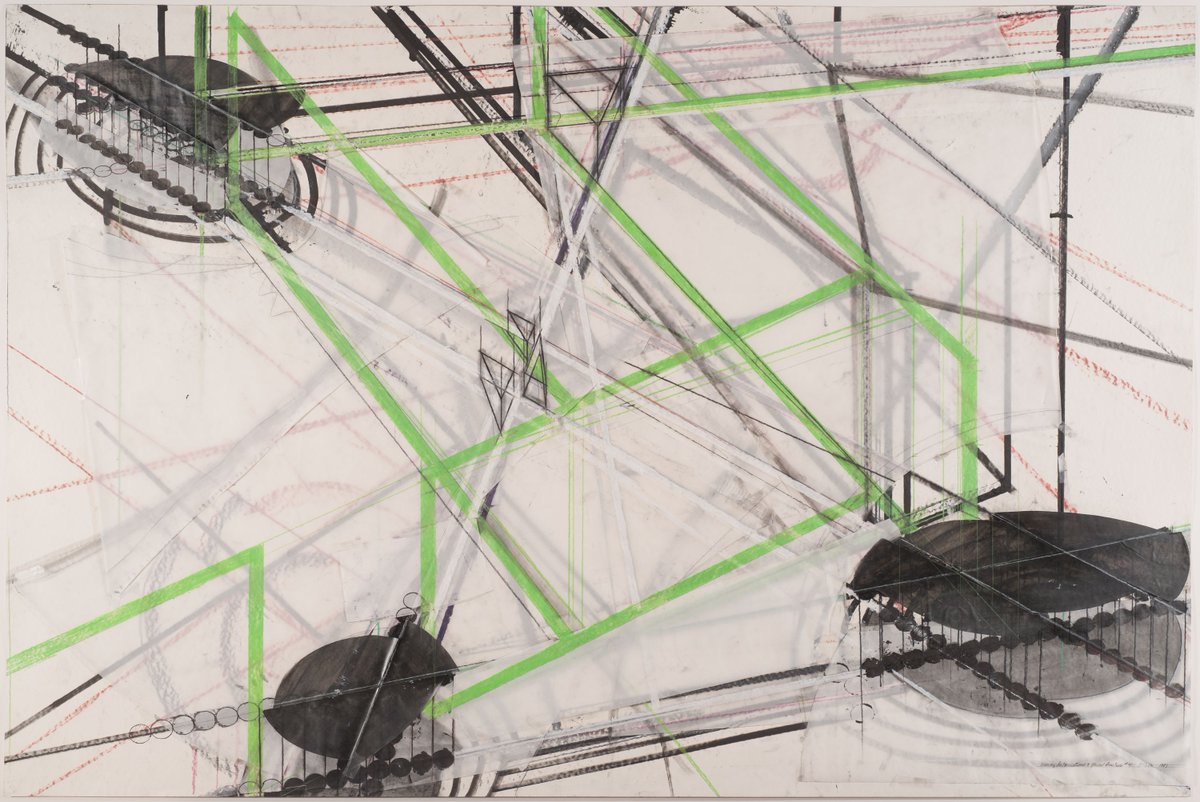 MenilCollection's tweet photo. In this work, #BarryLeVa created a dynamic sense of structure that confounds viewers’ attempts to resolve the drawing into familiar three-dimensionality.
See this drawing on view at the #MenilDrawingInstitute. Visit https://t.co/rgIDx1Osp3 to read more. https://t.co/92tjbIEKDU