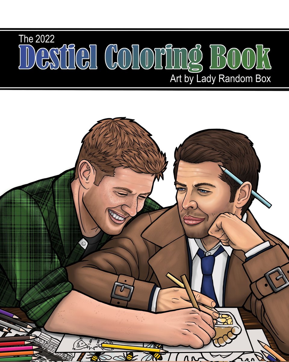 The cover is finally done and I only have 2 pages left to finish before I send it out to get test printed 😃!

#destiel #DeanCas #castiel #deanwinchester #myart #myartwork #coloringbook