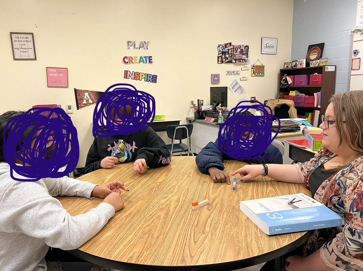 MsBrown_219's tweet photo. Ms. Shoaf’s 6th math students are using Math U See manipulatives to investigate fractions! https://t.co/pKe55HtxK9