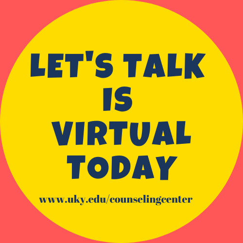 Let's Talk will be virtual today! 
zoom link:ukth.zoom.us/j/88676913859?…