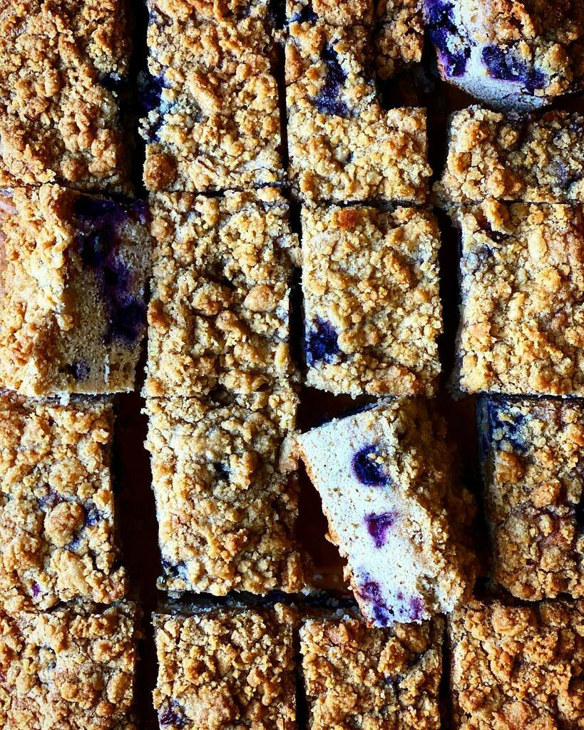 peeps, over the weekend, i might have turned my cranberry buckle snacking cake from #snackablebakes (which is available for preorder!) into a large blueberry situation and i am not sad about it, except that my husband said it was dry, despite everyone else telling me it was …