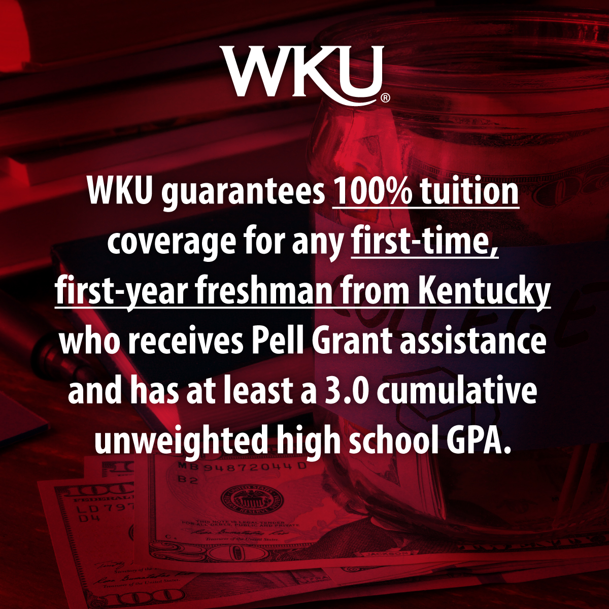 The Hilltopper Guarantee is our pledge to close the gap for Kentucky students who may not otherwise be able to afford college. 

Learn more at wku.edu/guarantee #WKU #ClimbWithUs #HilltopperGuarantee <a href="/wku/">Western Kentucky University</a>