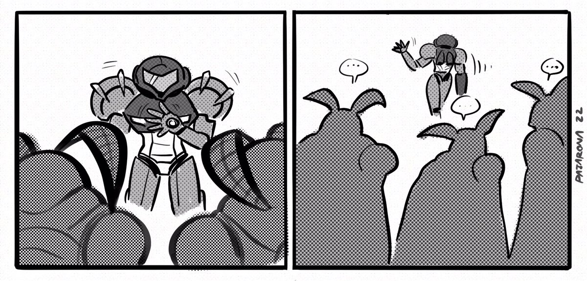 Pajaronaa's tweet photo. Sign Languages vary from planet to planet tho. Samus doesn’t seem to know that.

#metroid #metroidprime #samus #luminoth #pajaronadraws https://t.co/rft1OQrbHz