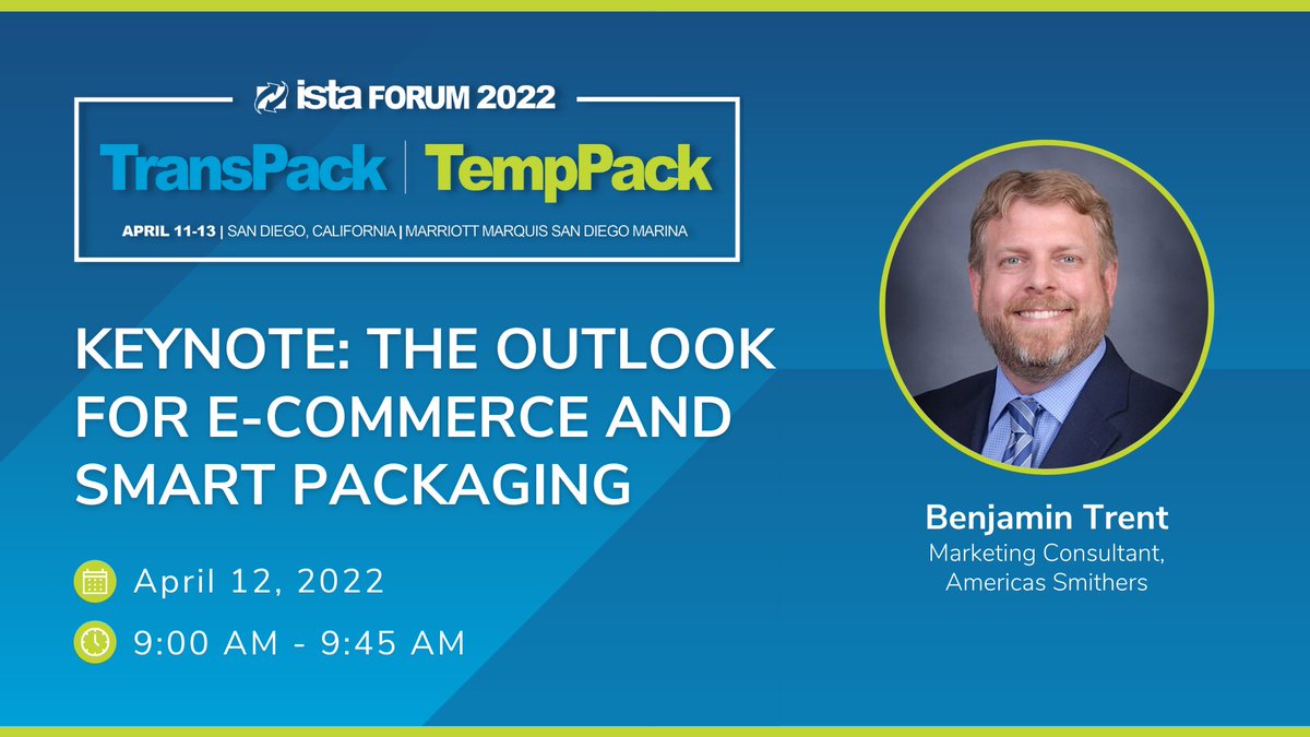 ISTAconnect's tweet photo. Join Benjamin Trent of @WeAreSmithers for the #ISTAForum keynote presentation on April 12 in San Diego!
Check out the programs, including #ISTATransPack & #ISTATempPack events, at https://t.co/mOQdRaCCix. Still need to register? Use code SANDIEGOSUN for $125 off registration. https://t.co/1vPWP3VoIZ