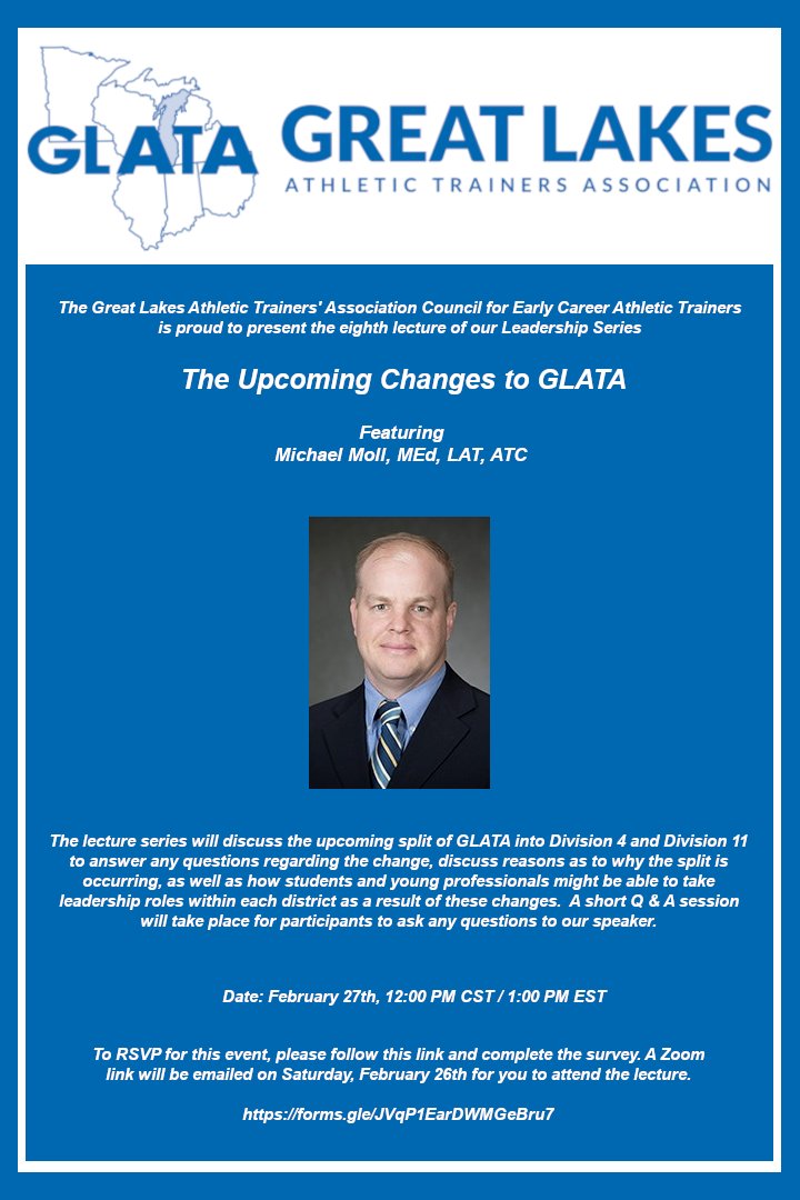 CECAT LEADERSHIP SERIES 

📅 Sunday, February 27th
🗣️ Michael Moll - GLATA President 
⏱️ 12CST / 1EST
💬 District Split &amp; Leadership Opportunities for YPs

Register NOW! 
🔗 forms.gle/kybG8vuqsNpDCh…
