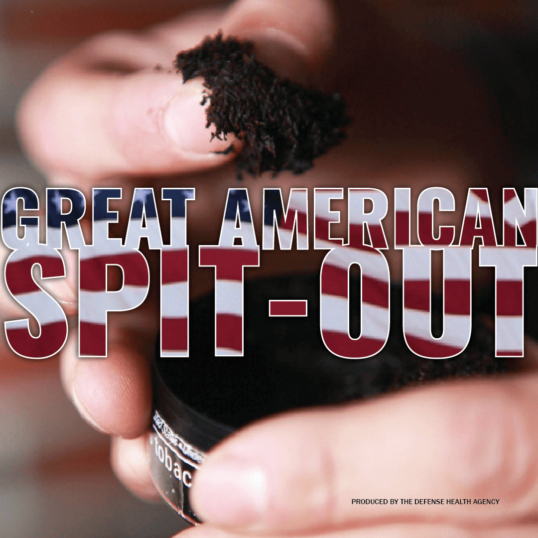 RHCPacific's tweet photo. Today is the Great American #SpitOut! #DYK smokeless #tobacco can contain higher levels of #nicotine and ultimately lead to addiction as easily as #cigarettes? It also has the same risk for gum disease, tooth decay, and #cancer. #QuitTheSpit #ArmyMedicine https://t.co/EMcneDquBv