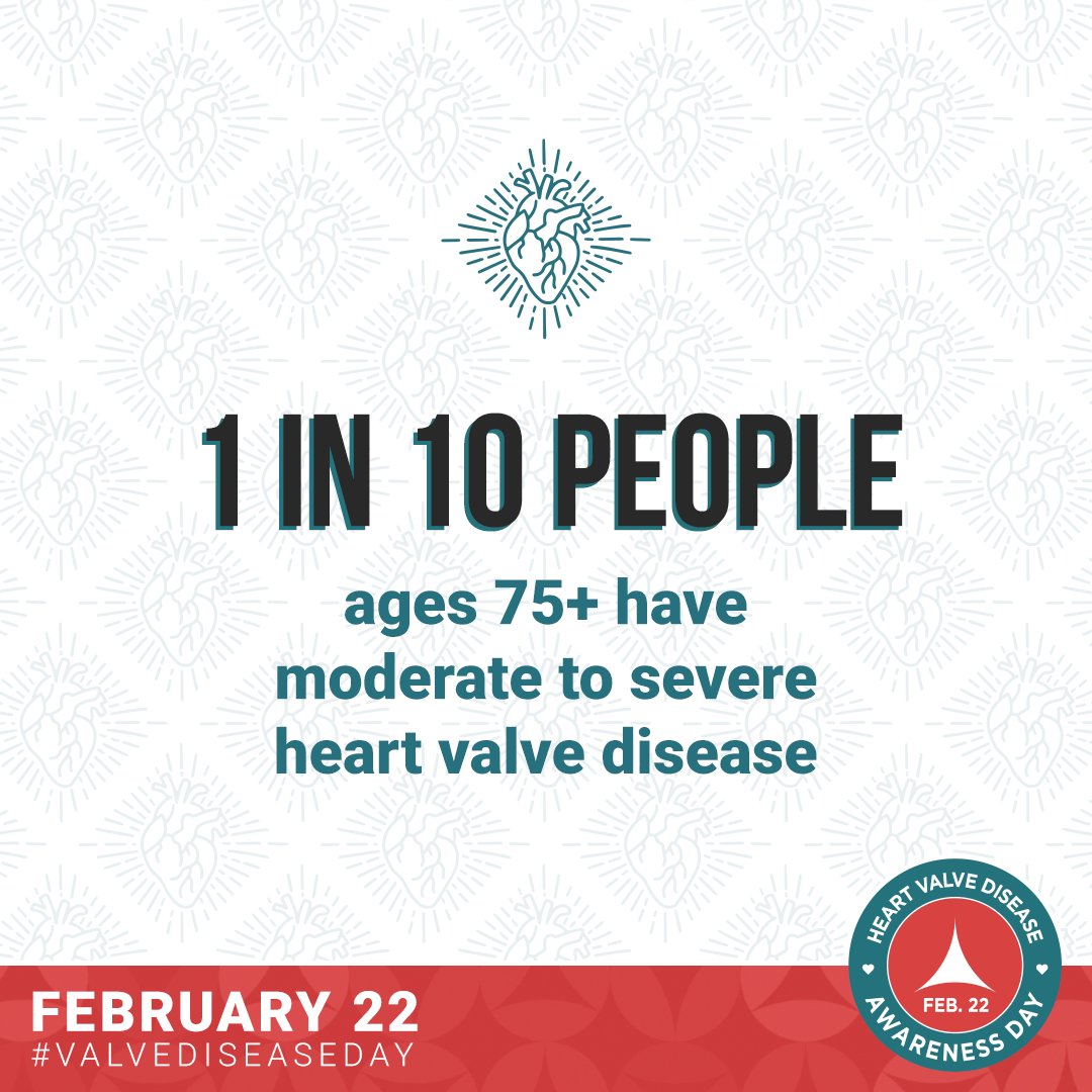 A2: Age is the greatest risk factor for heart valve disease—1 in 10 people age 75+ are estimated to have moderate to severe disease. #ValveDiseaseDay