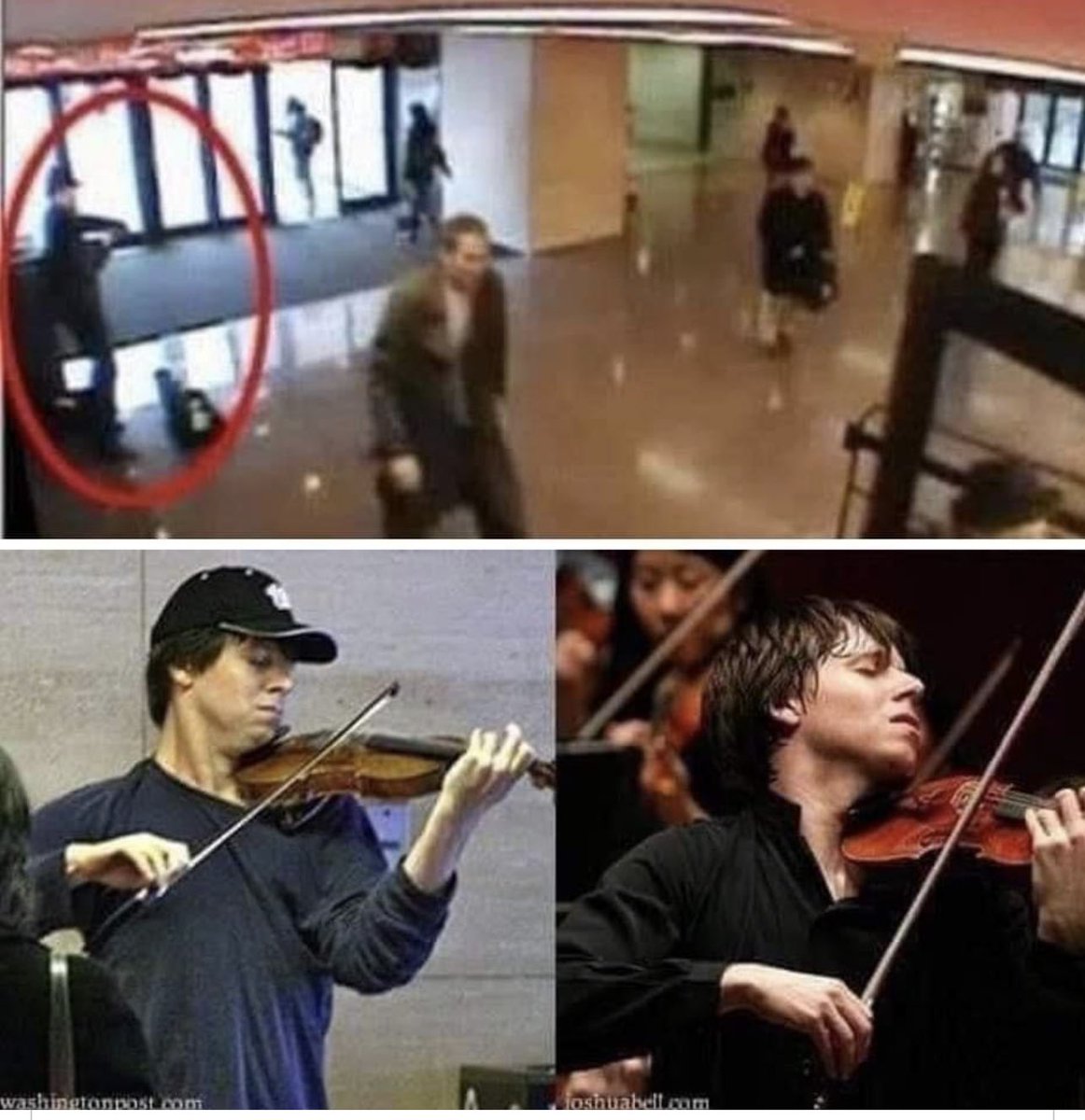 gcb0846's tweet image. Un hombre se sentó en una estación de metro de Washington DC y comenzó a tocar violín, una fría mañana de enero; tocó seis piezas de Bach durante aproximadamente 45 minutos. Durante ese tiempo, ya que era hora de pico, se calcula que alrededor de 1,100 personas cruzaron la