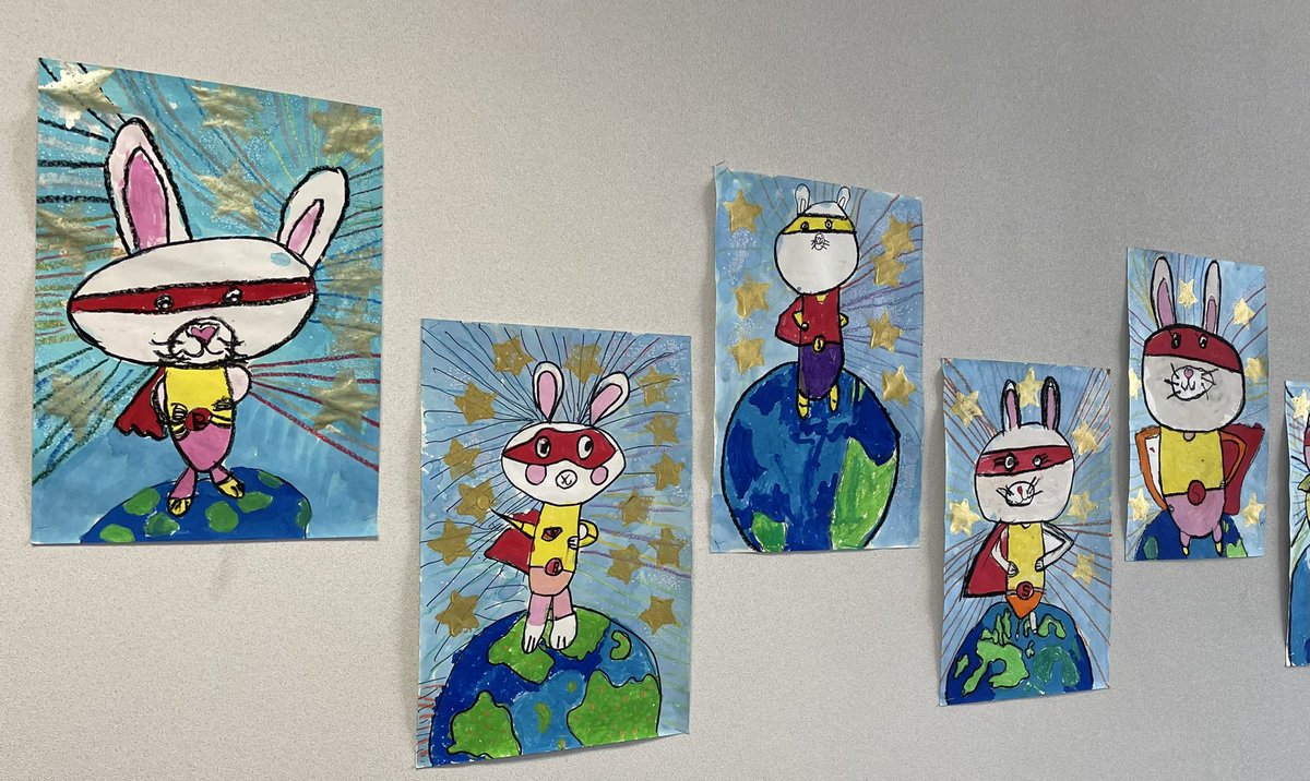 Kinder Super bunnies <a href="/KDEdragons/">Keiko Davidson Elem</a> #kdepride #kisdelemart