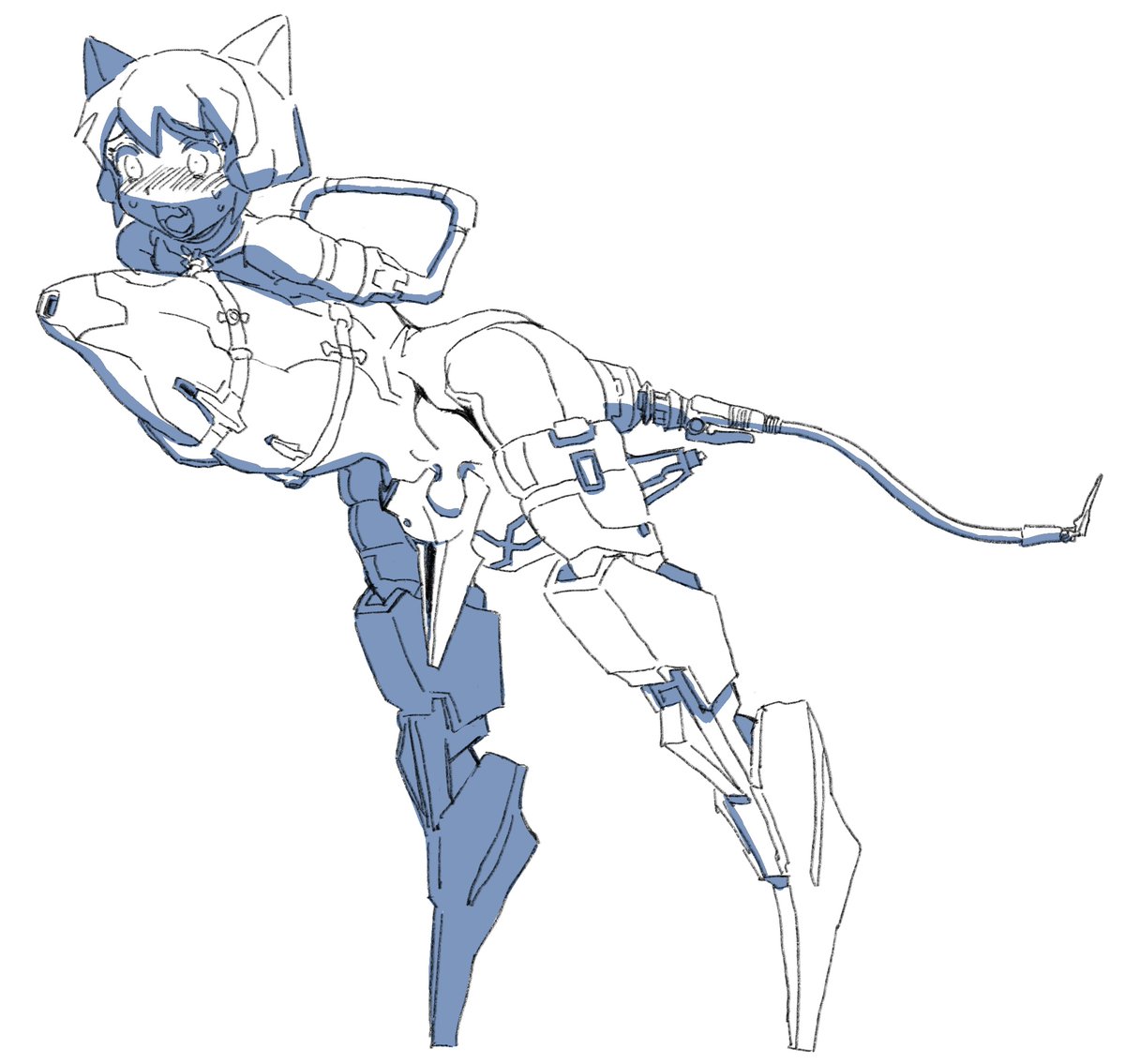 カレン隊の特別兵装リビドーキャノン
カレン隊員を身体改造して長射程の殲滅兵器に仕上げたものです。これにより敵魔獣の拠点を効果的に攻めることができます。通常カレン隊員はエネルギーを敵に利用されないように絶頂すると不可逆的な自己石化が起こりますが、この機体は隊員ではないので対象外です