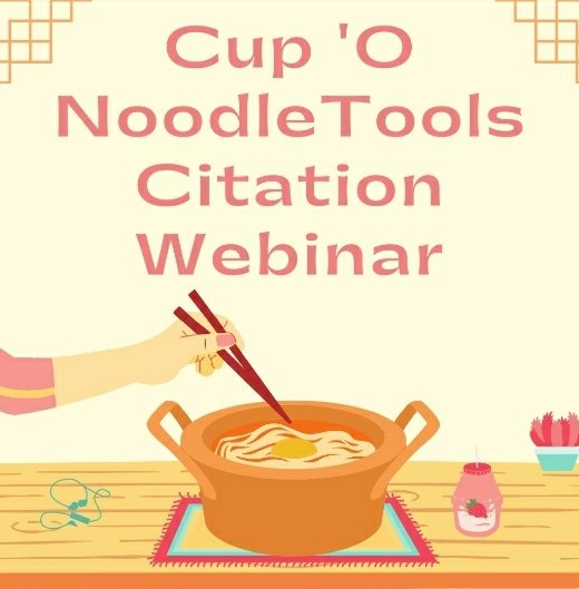 TheVoiceGCC's tweet photo. Join us today, Tuesday Feb. 22 from 4pm - 5pm for the Cup O' NoodleTools Citation Worshop! Students will learn ways to create citations, format research for assignments, and use NoodleTools to create a formatted Reference or Works Cited list! Link: https://t.co/GkXfJTYHuy https://t.co/B8lrhplkQ2