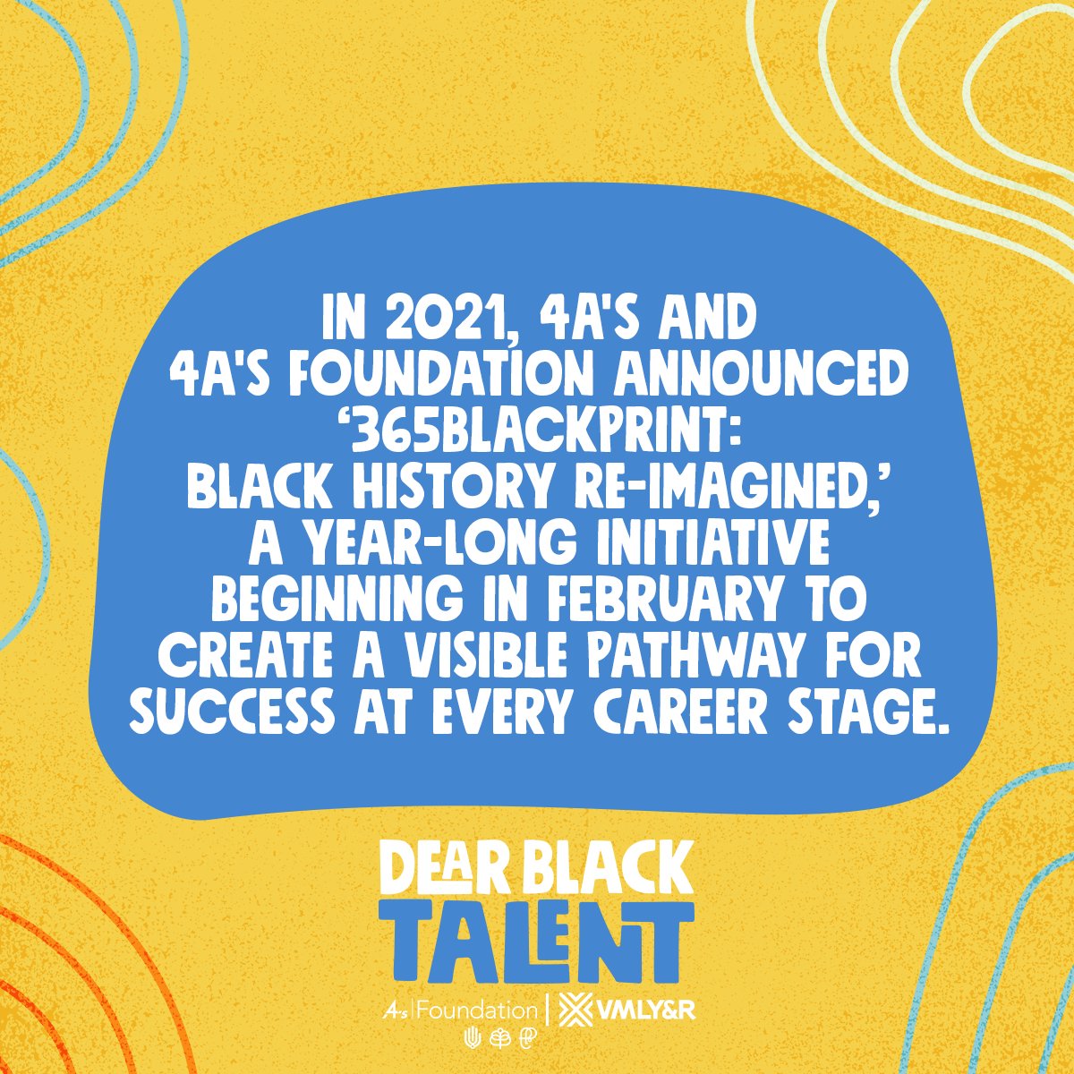 MAIP's tweet photo. A history of Black talent in advertising part 4: In 2021 the 4A’s Foundation announced an initiative, 365BLACKPRINT, to extend the impact of Black History Month beyond a 28-day celebration and to create a pathway for success for Black talent in advertising. #365BLACKPRINT https://t.co/UxjDJ8ucEv