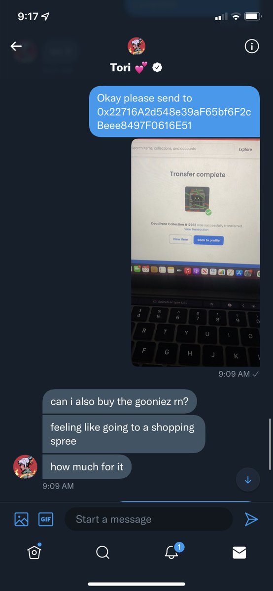 NFTLoveeeee's tweet photo. @toriadawson scammed me for my DeadFrenz rabbit #12968 he was supposed to send me 0.72eth. However he used his platform to take advantage of me and then blocked me. Please share this tweet so no one has to go through this again. https://t.co/6BKjNsRnCw