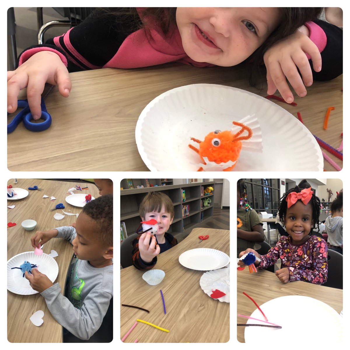 Pre-K students @SycamoreElemen1 got creative and made unique “love bugs” in STEAM class!! <a href="/TCBOE/">Talladega Co Schools</a> #limitless #LeadingTheWay