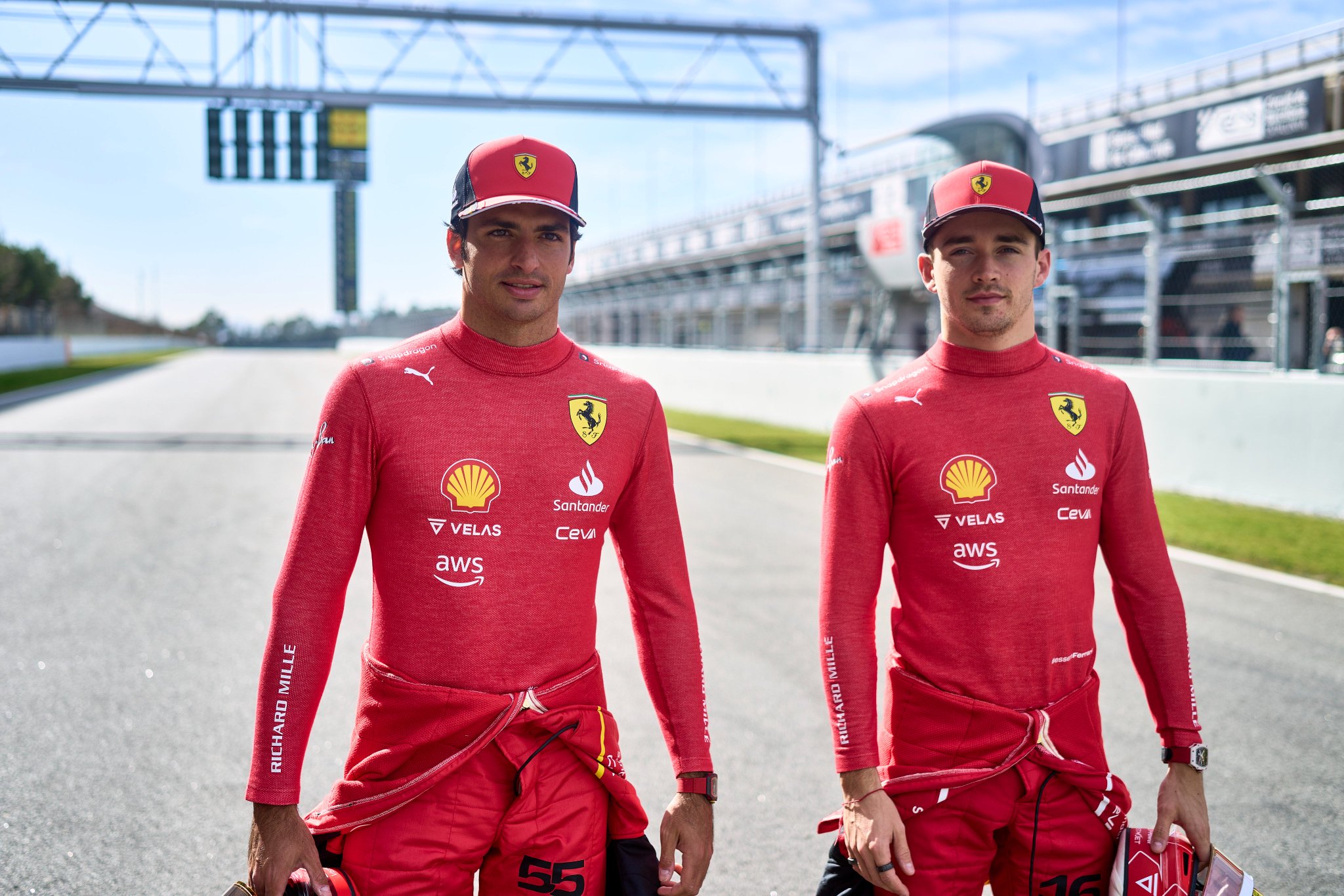 Ferrari F1 75 Carlos Sainz E Charles Leclerc 2022 Foto Editorial