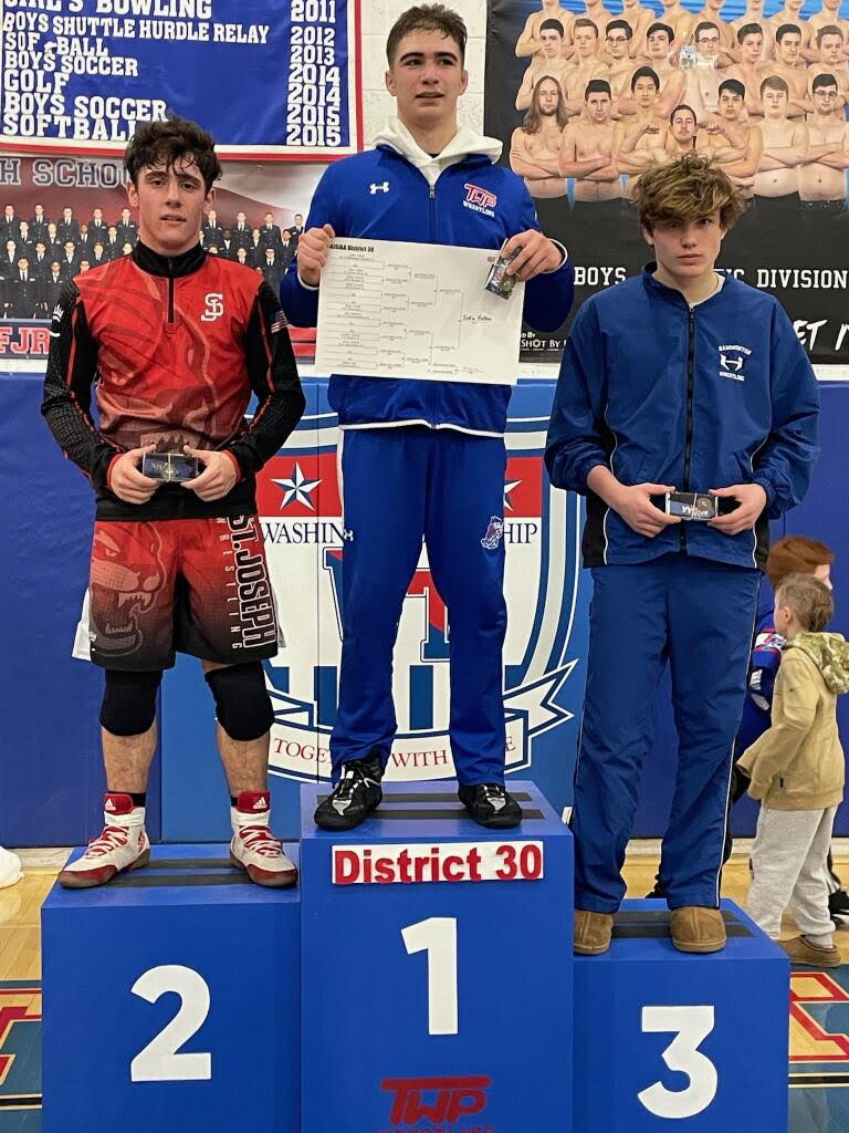 Congratulations to our wrestling champs, Bryan Butkus and Nick Melchiore! Bryan took first place, and Nick took second in their weight classes at the NJSIAA Districts Tournament. They will move on to the NJSIAA Regions Tournament. Please help us wish them luck on the next round!