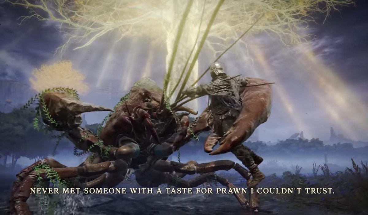 Zingus na platformě X: „ELDEN RING HAS A BIG LOBSTER GAME OF THE CENTURY  https://t.co/zPbopAiMUH“ / X