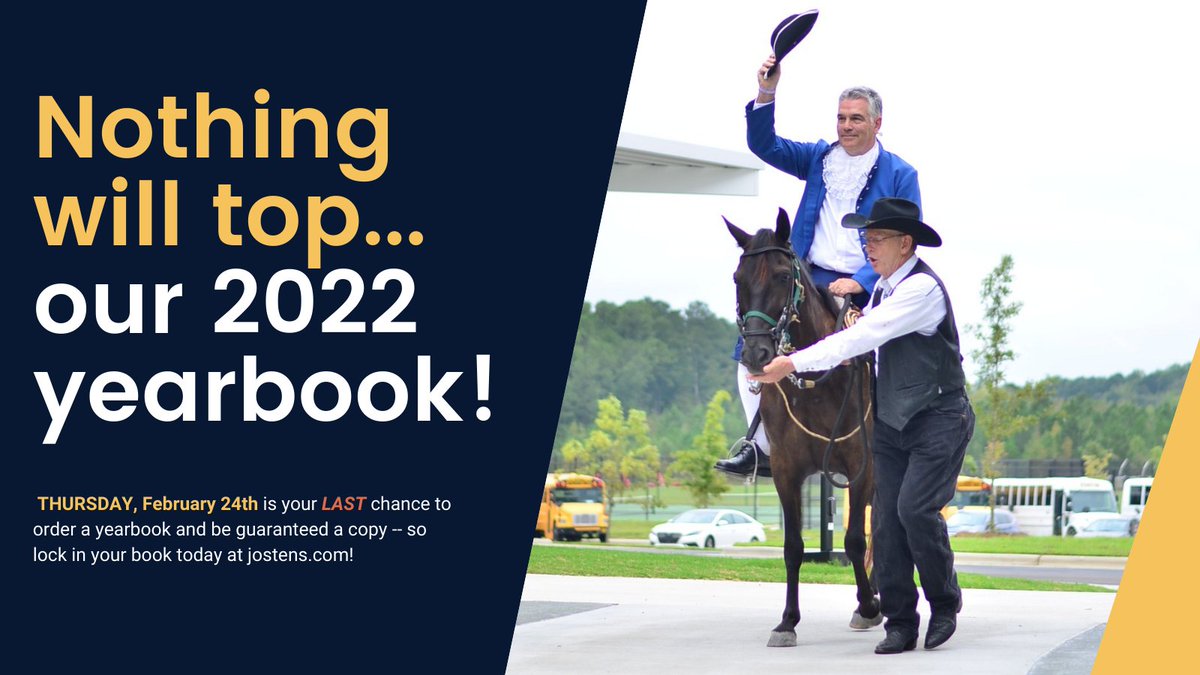 THURSDAY'S THE LAST DAY TO PREORDER A YEARBOOK AND BE GUARANTEED A COPY IN MAY! 
So go to jostens.com and reserve your copy today! <a href="/AFHSannounce/">AFHS_Announcements</a>