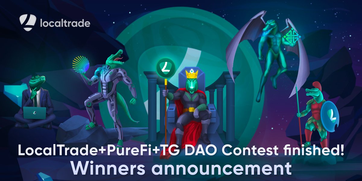 LocaltradeC's tweet photo. Guys, our co-partnered #LocalTrade+#PureFi+#TGDAO Contest has come to an end.
We are glad that your activity within the project is increasing with every day! That's inspire us!

Here’re are the winners👉 https://t.co/MGEBnRVfBc

See you soon at a new contest💚

 #LTAnnouncement https://t.co/6GH2QfT21w