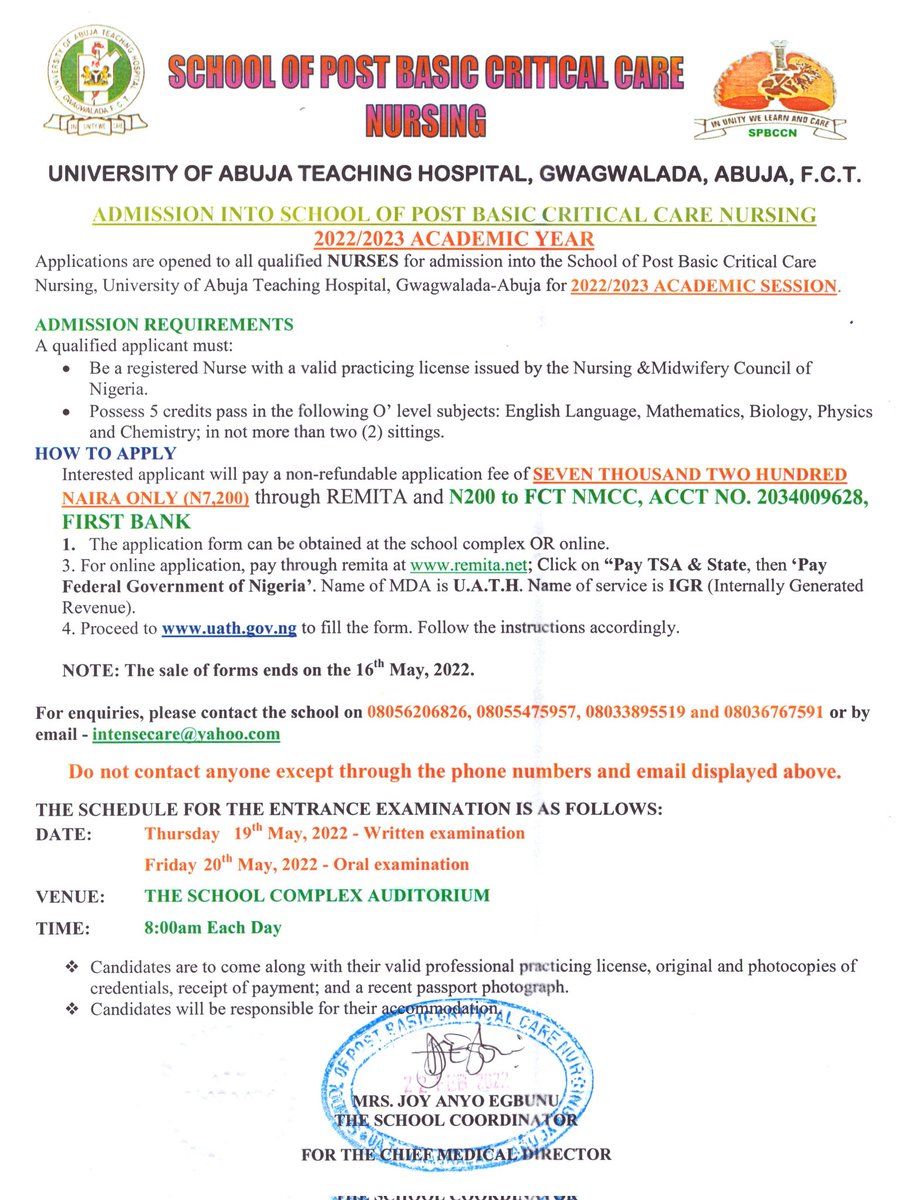 KumodeOnimisi's tweet photo. Are you a Nigerian Registered Nurse?
Are you interested in getting education in the art and science of caring for patients in critical conditions?
Do you want to be a "Nurse with the third eye"?
This opportunity is for you. https://t.co/KvGM0mawHv