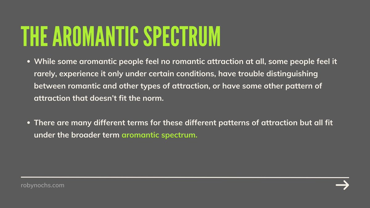 robynochs's tweet photo. It's Aromantic Spectrum Awareness Week, the perfect time to educate yourself on #aromanticism and #aromantic experiences.

Here is some basic information to get you started!

#asaw2022 https://t.co/HVQUVrDVf8