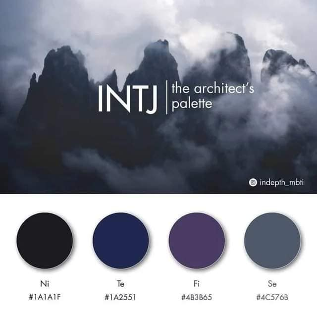 MemesMbti's tweet photo. [THREAD DE PALETA DE CORES DE CADA TIPO]

#INTJ https://t.co/0X2dHO3c48