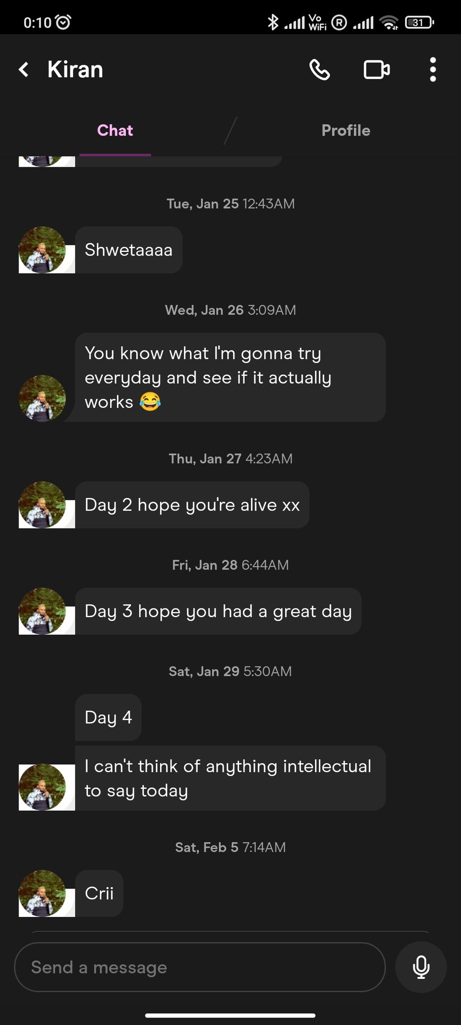 Shweta Sunny on Twitter "Going through my Hinge chats from the time I