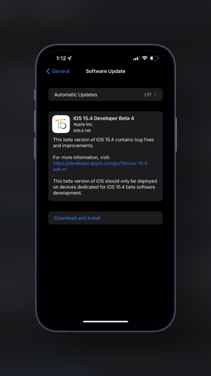 MacSolTech's tweet image. iOS 15.4 Developer Beta 4 has been released by Apple!

#iOS154DevBeta4 #iOS154Beta4
#ios15