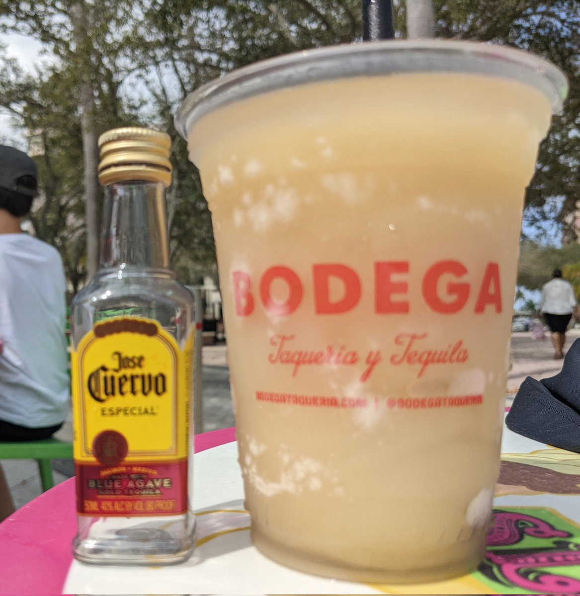 Bodega Margarita + Jose Cuervo floater for $6.35 - happy twosday (2/22/2022)