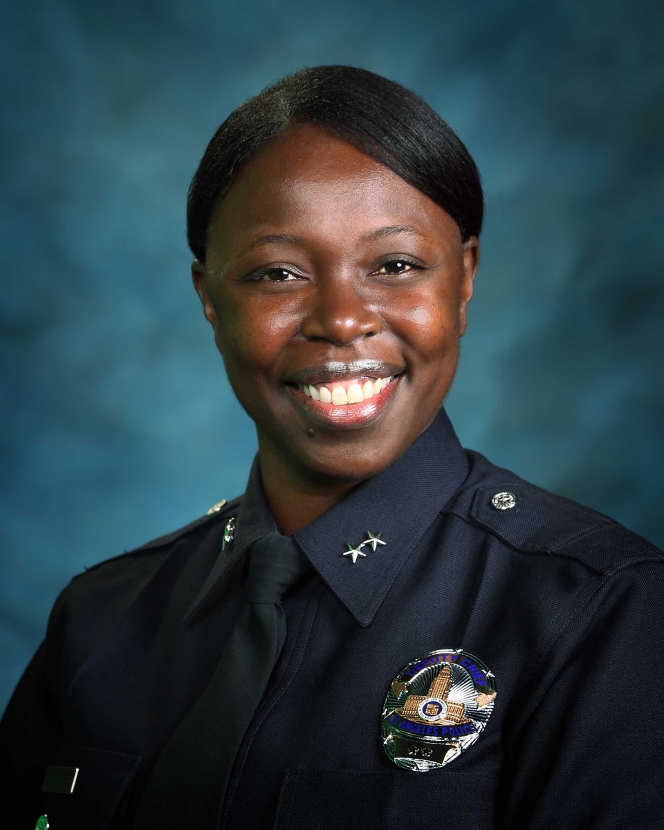 In honor of Black History Month we recognize Deputy Chief Emada Tingirides.  She joined the LAPD in 1995, and in 2020 was appointed by Chief Moore to oversee the newly formed Community Safety Partnership Bureau.