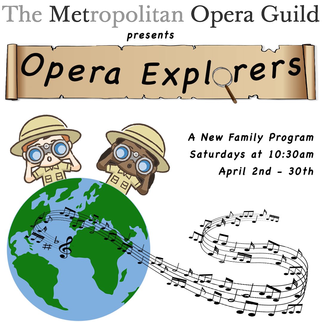 MetOperaGuild's tweet photo. The Met Opera Guild is excited to announce a new program for families with children in Pre-K & Kindergarten! This 4-week journey will introduce beloved operas with interactive games, songs, and craft activities.
Register now at https://t.co/jISe619CF5
#OperaBasedLearning https://t.co/MACgtF8fsu