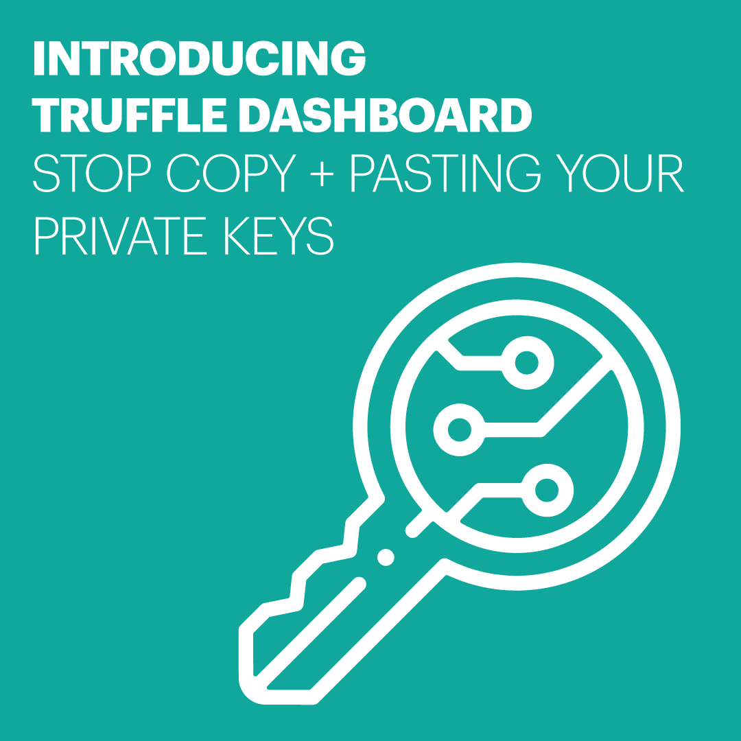 trufflesuite's tweet photo. We are pumped to officially announce Truffle Dashboard: a new way to deploy smart contracts without exposing your private keys 🎆🎉

https://t.co/lkjFSXijIg https://t.co/LTNjxJQ5Hb