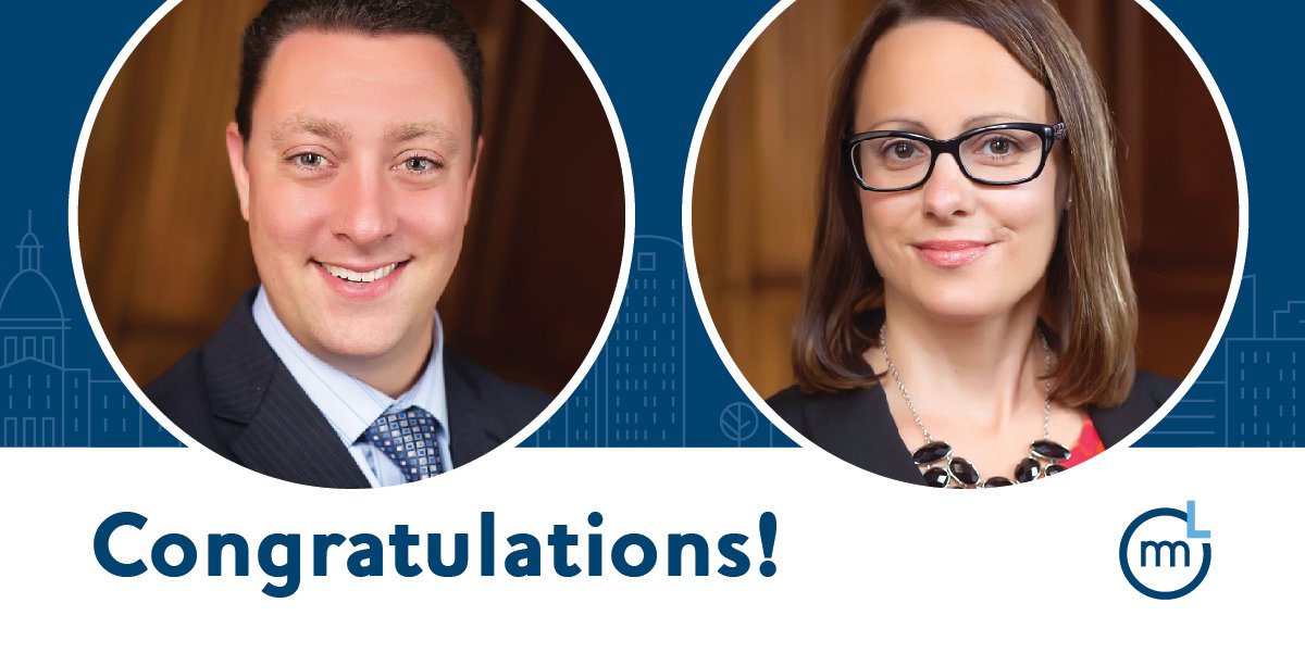 MMLeague's tweet photo. Congratulations to @mmleague's John LaMacchia and Jennifer Rigterink @rigterink1 on their recent promotions. John is our new director of state and federal affairs and Jen is the new assistant director. Well deserved! https://t.co/se9s5JVxPP @dpgilmartin @SummerMinnick @aminghine https://t.co/PKgaSV7mQK