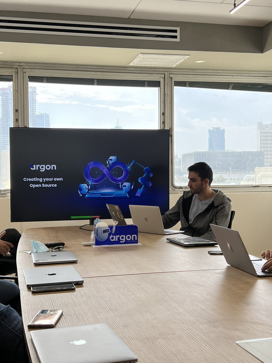 Today <a href="/TamirKiviti/">tamir kiviti</a> and I led a session about getting started with open sources at argon. It was so fun to kick off our OS perception and how we are going to contribute as a company 🙏🎉 #opensource #argon
