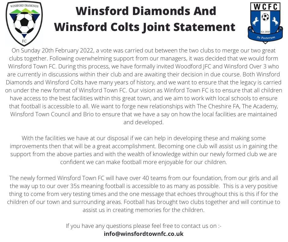 Winsford Diamonds Jfc tweet media