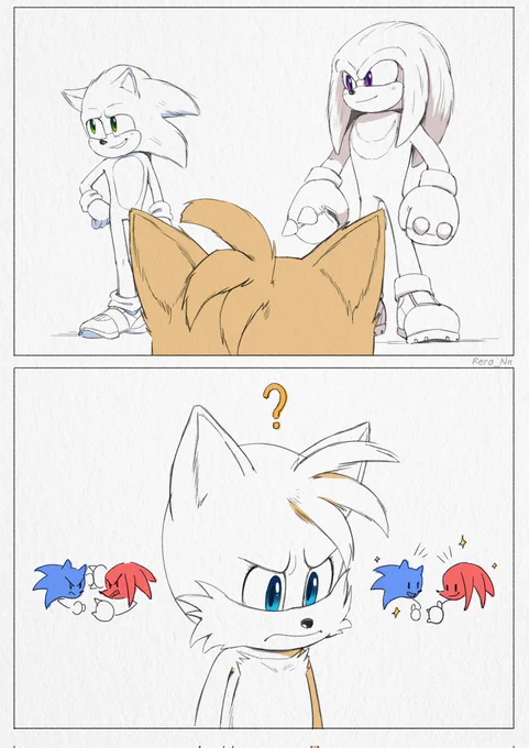 Still funny how Tails was confused by Knuckles' appearance

#SonicMovie2 