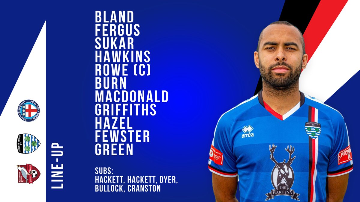 WhitbyTownFC's tweet image. 🚨 𝗧𝗘𝗔𝗠-𝗡𝗘𝗪𝗦 🚨

Here's how Whitby Town line-up for this evening's North Riding Senior Cup clash at @safc! 🔵⚪️

Kick-off at the Flamingo Land Stadium for tonight's match is at 7:45pm.